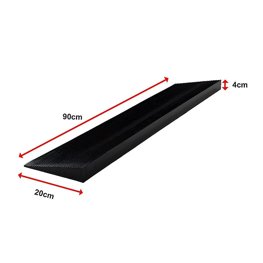 Cuttable Threshold Ramp Rubber Wheelchair Ramp Solid 4 cm