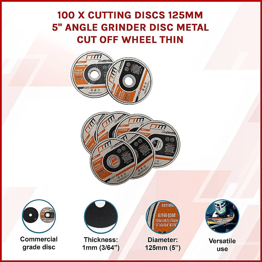 Cutting Discs 125mm 5’’ Angle Grinder Metal Cut Off Wheel