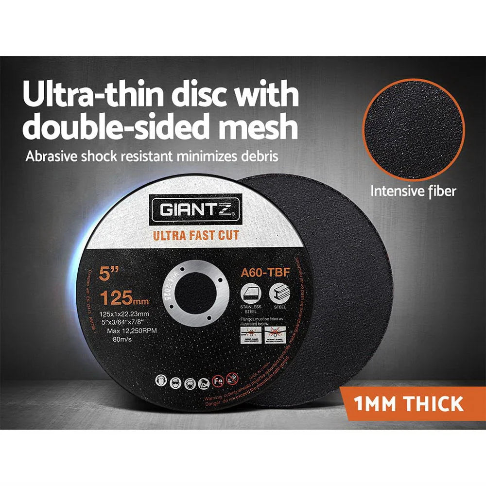 Cutting Discs 500-Piece 5’’ 125mm Angle Grinder Thin Cut