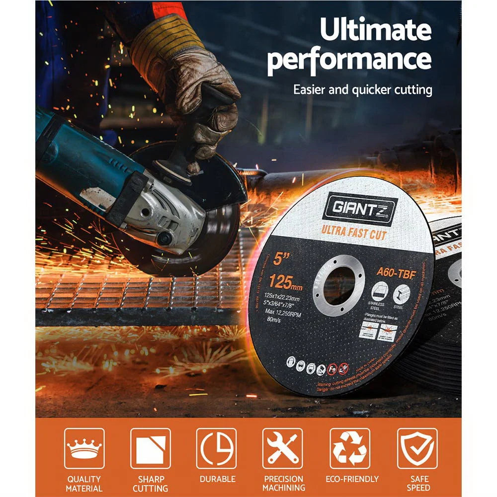 Cutting Discs 500-Piece 5’’ 125mm Angle Grinder Thin Cut