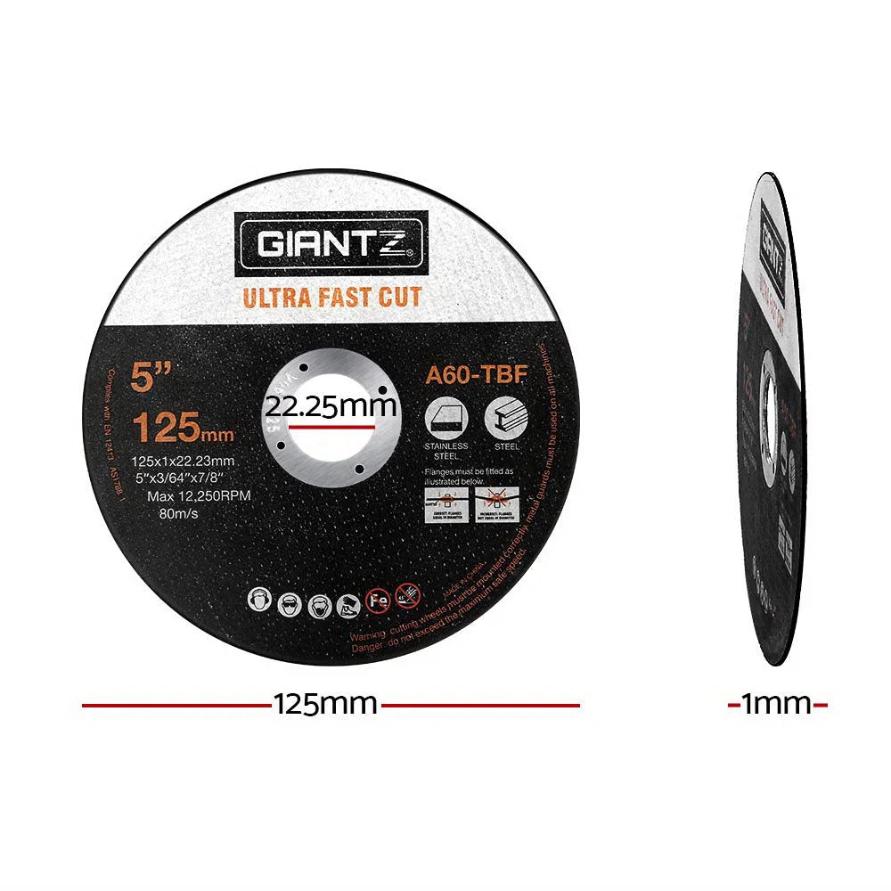 Cutting Discs 500-Piece 5’’ 125mm Angle Grinder Thin Cut