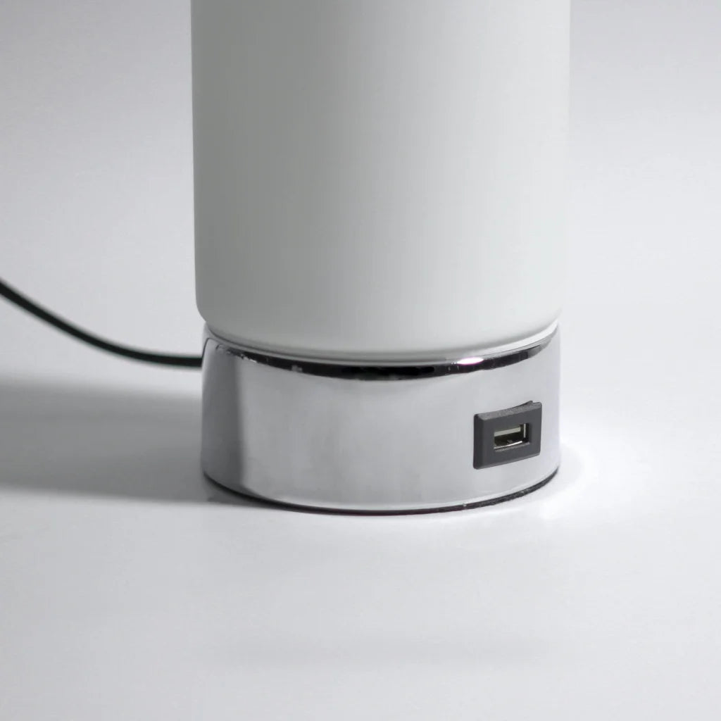 Cylinder Touch Lamp Julie with USB Port - Home & Garden