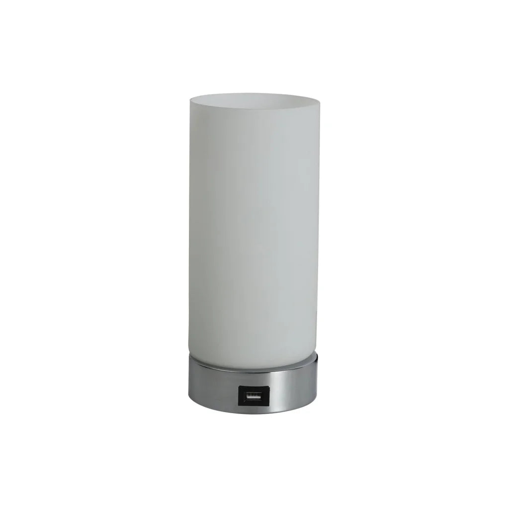 Cylinder Touch Lamp Julie with USB Port - Home & Garden