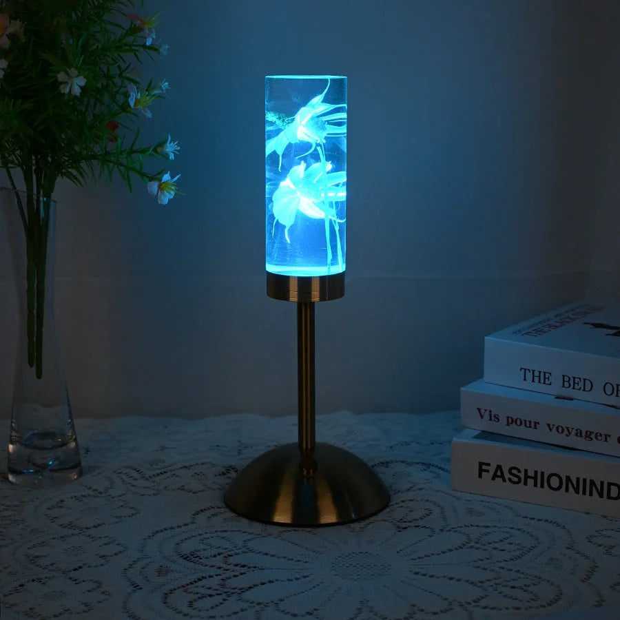 Daisy Eternal Flower Acrylic Table Lamp - Color-Changing