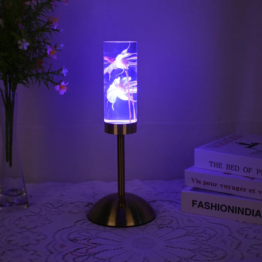 Daisy Eternal Flower Acrylic Table Lamp - Color-Changing