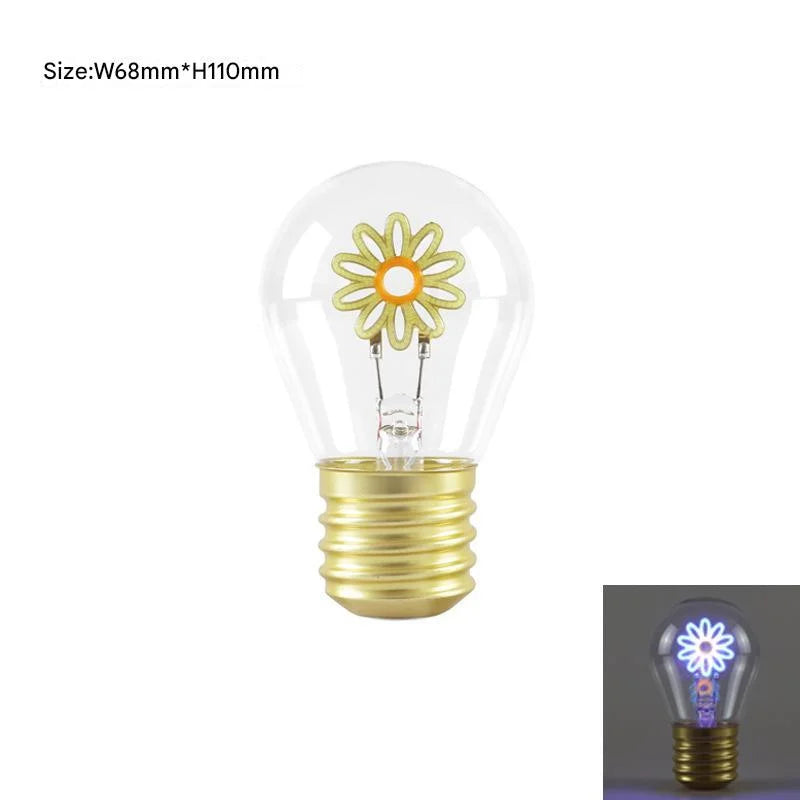 Daisy Shape Portable USB Rechargeable LED Bulb - Night