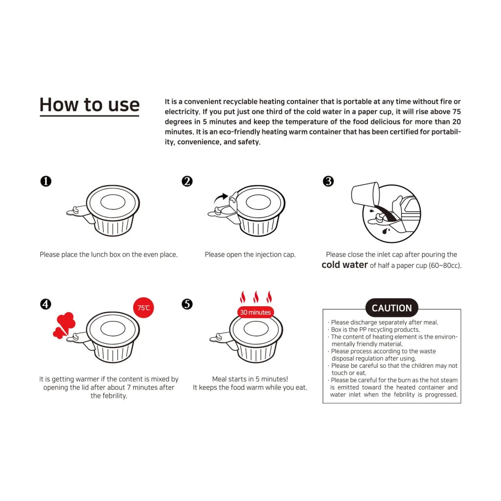 Dalat Heating Lunch Box Container 33cm Rectangle 5 Pack