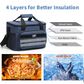 Dark Blue 18L Large Capacity Outdoor Insulated Cooler Bag
