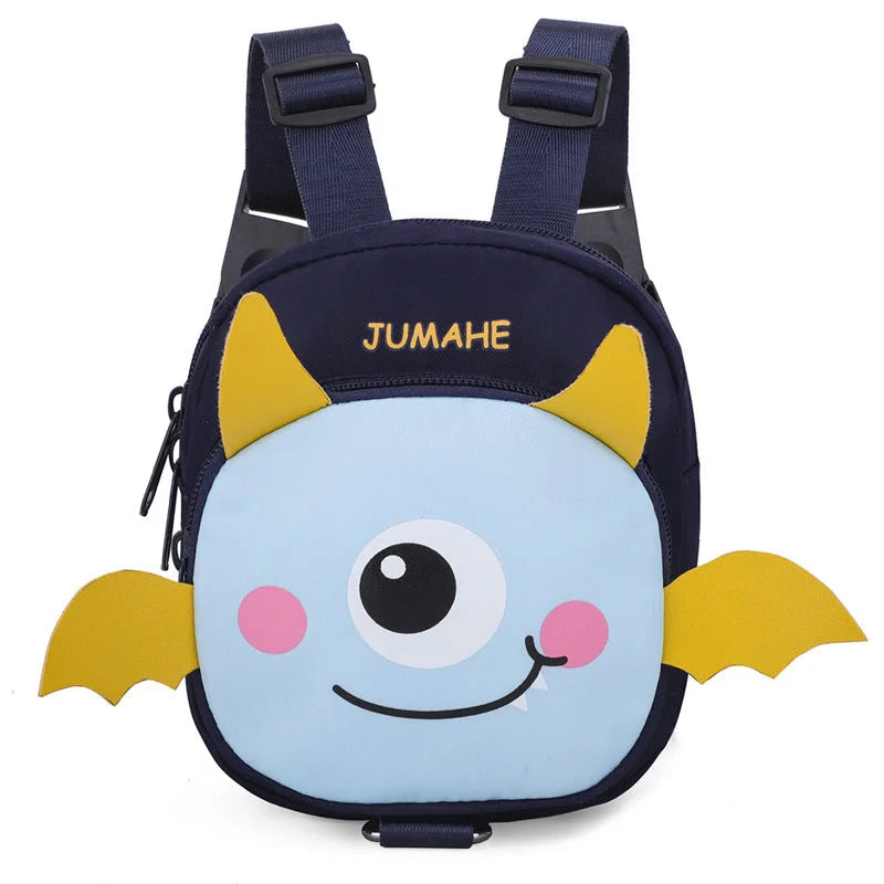 Dark Blue Adorable Monster Pet Backpack Harness - Small Dog