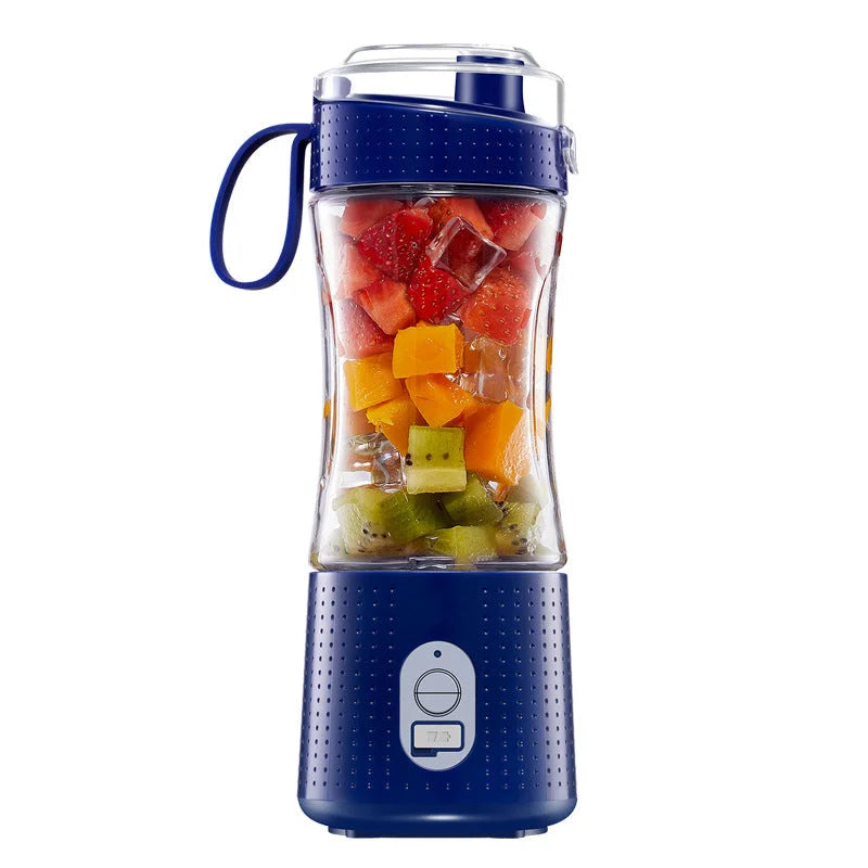 Dark Blue Portable Mini Juicer - Rechargeable Electric