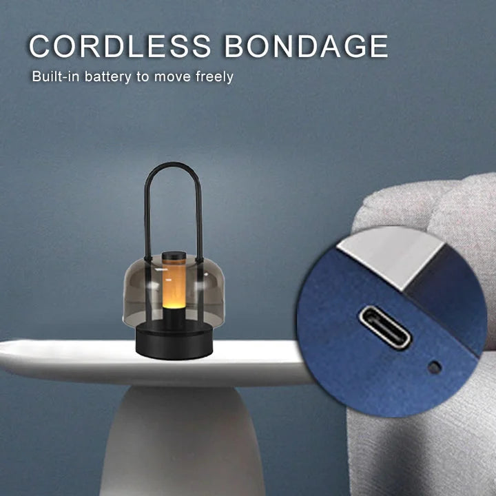 Dark Blue Portable Rechargeable LED Lantern - Touch Control