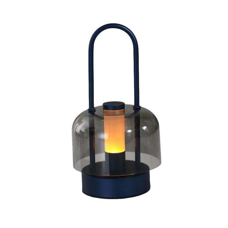 Dark Blue Portable Rechargeable LED Lantern - Touch Control
