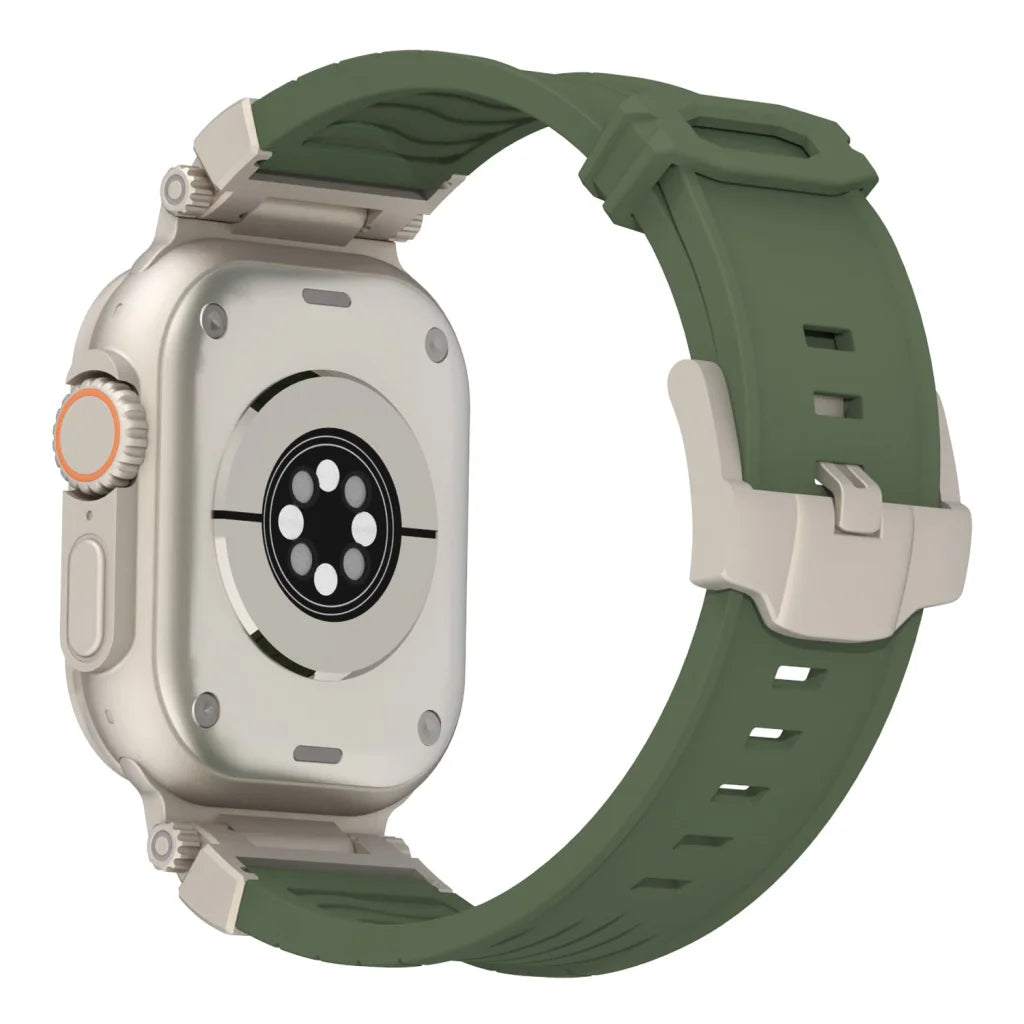 Dark Blue Rugged Tactical Silicone Strap for Apple Watch