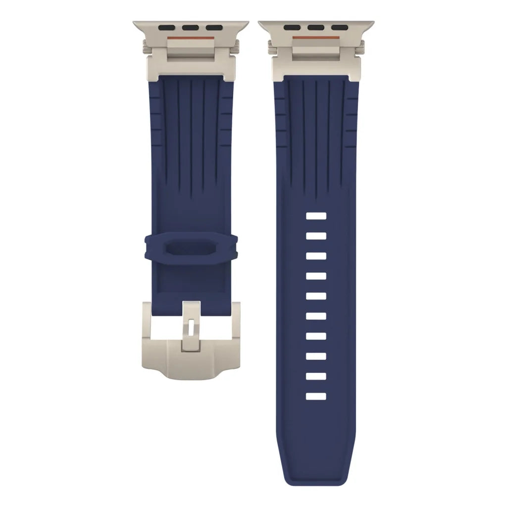 Dark Blue Rugged Tactical Silicone Strap for Apple Watch