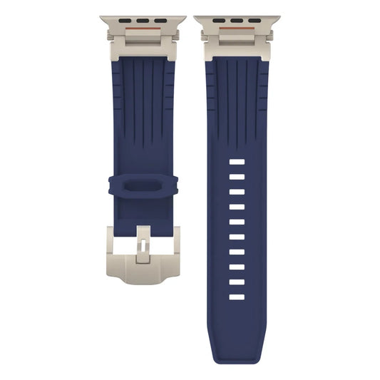 Dark Blue Rugged Tactical Silicone Strap for Apple Watch