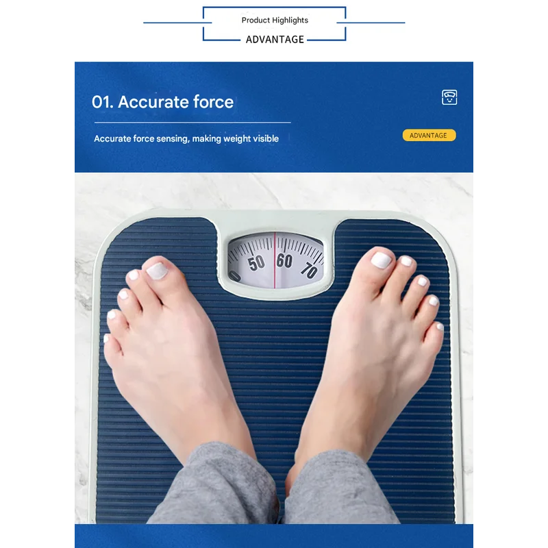 Dark Gray Classic Mechanical Bathroom Scale - Battery-Free