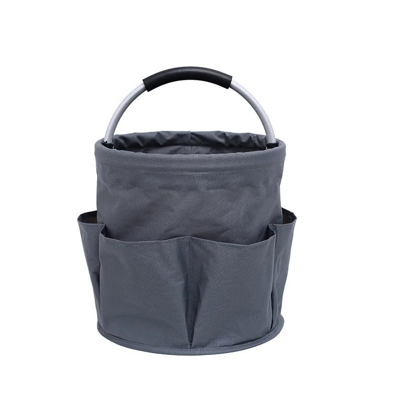 Dark Gray Portable Folding Picnic Basket – Multi-Function