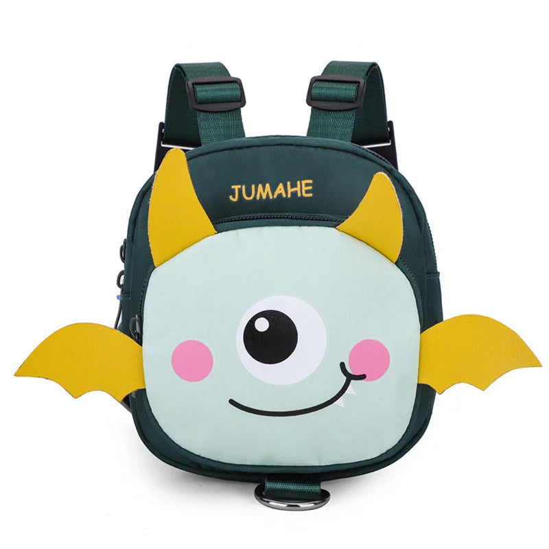 Dark Green Adorable Monster Pet Backpack Harness - Small