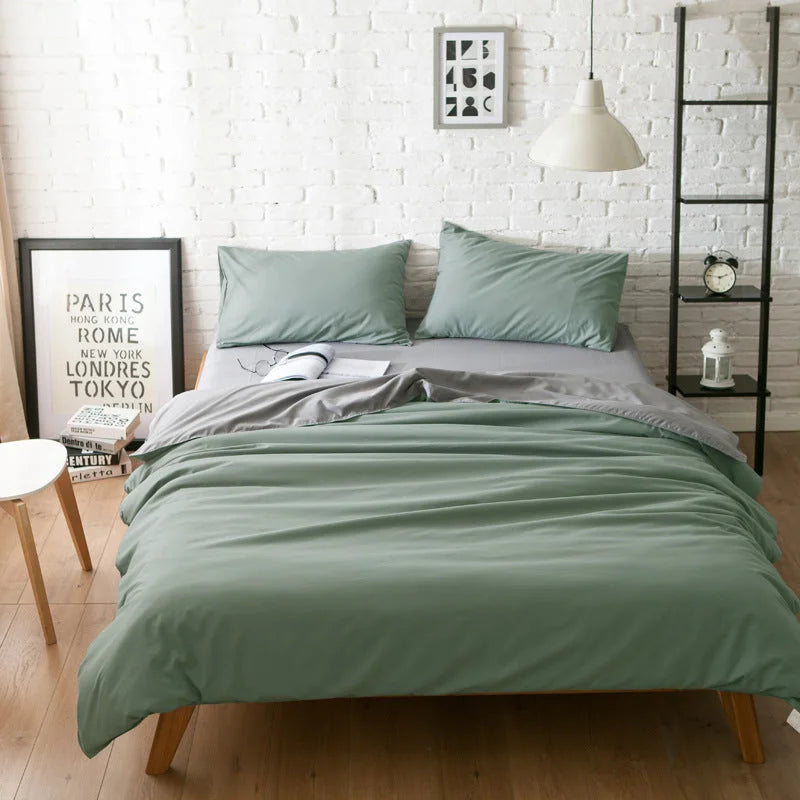 Dark Green And Grey Stitching Ultra-Soft Solid Color