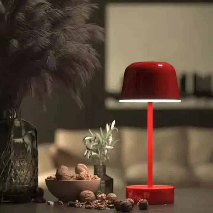 Dark Green Modern Minimalist LED Table Lamp - Rechargeable