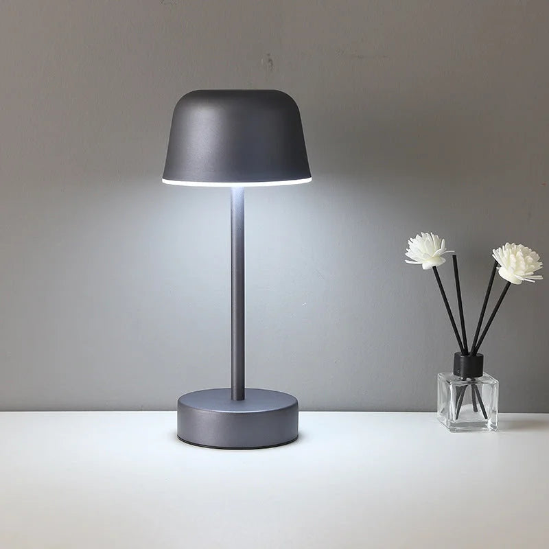 Dark Green Modern Minimalist LED Table Lamp - Rechargeable