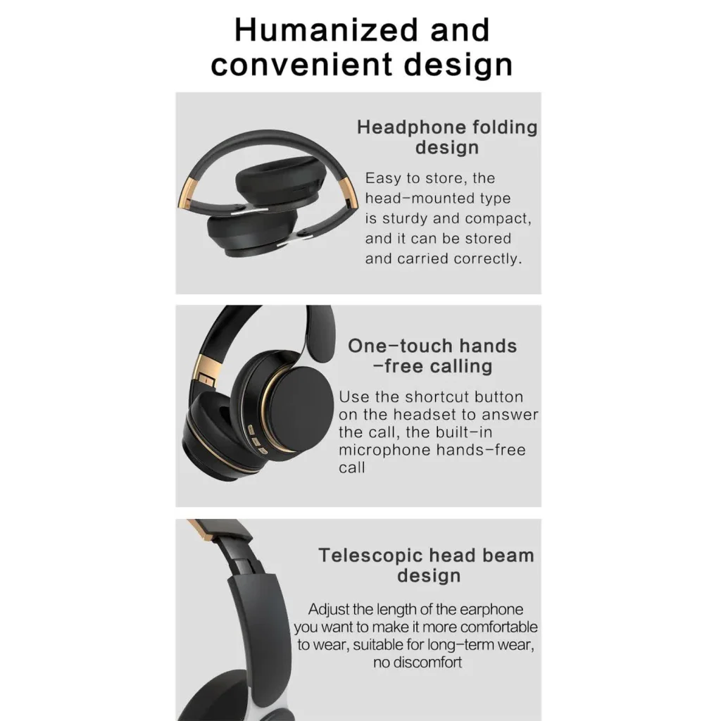 Dark Green Wireless Bluetooth Headphones with Noise