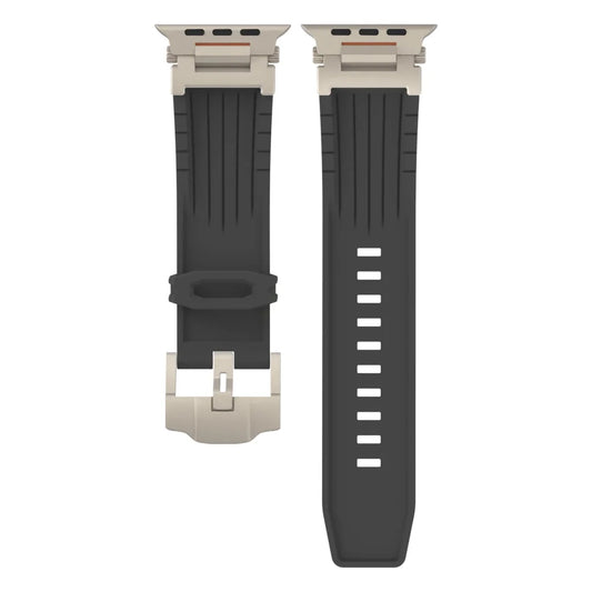 Dark Grey Rugged Tactical Silicone Strap for Apple Watch