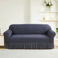 Dark Grey Single Sofa Bubble Gauze Sofa Cover with Skirt