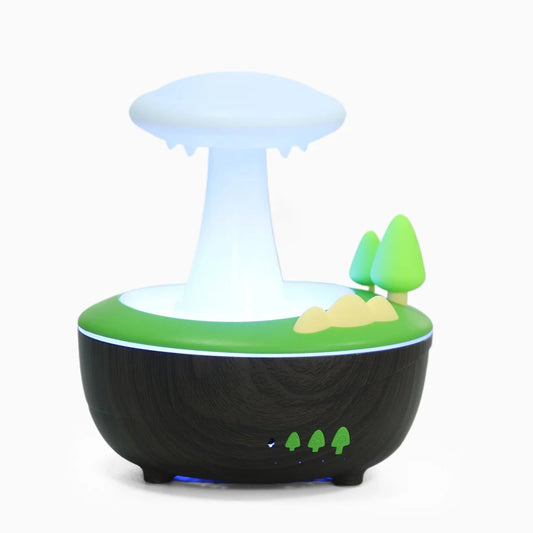 Dark Woodgrain Raindrop Mushroom Aroma Diffuser - 280mL