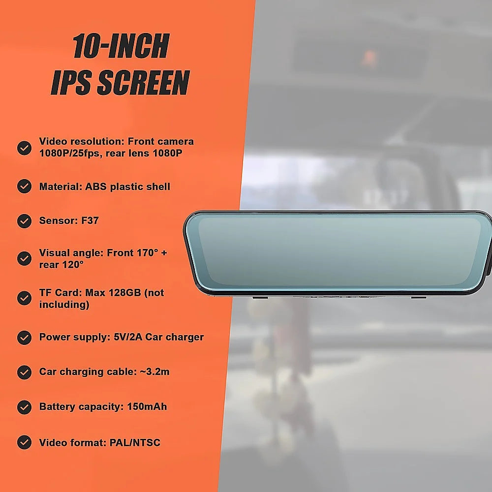 Dash Camera 1080P Front and Rear Smart Car DVR Recorder