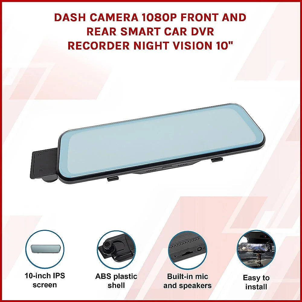 Dash Camera 1080P Front and Rear Smart Car DVR Recorder
