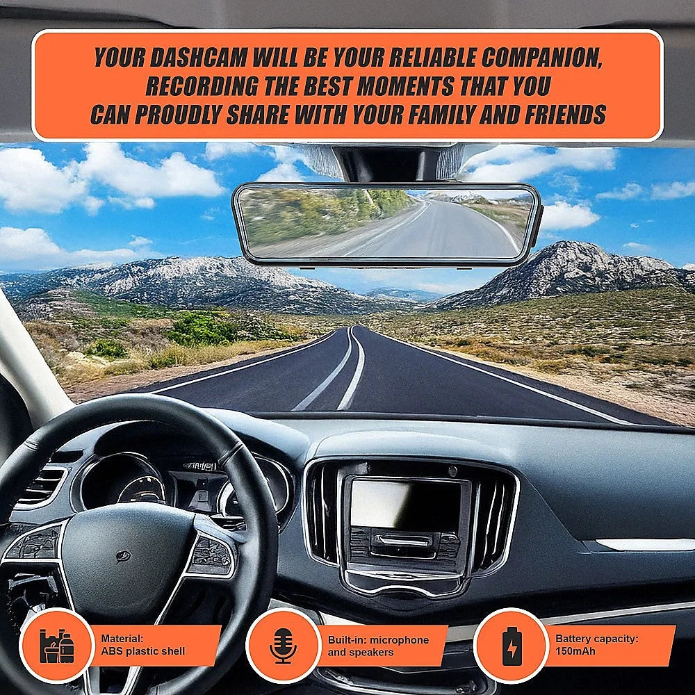 Dash Camera 1080P Front and Rear Smart Car DVR Recorder