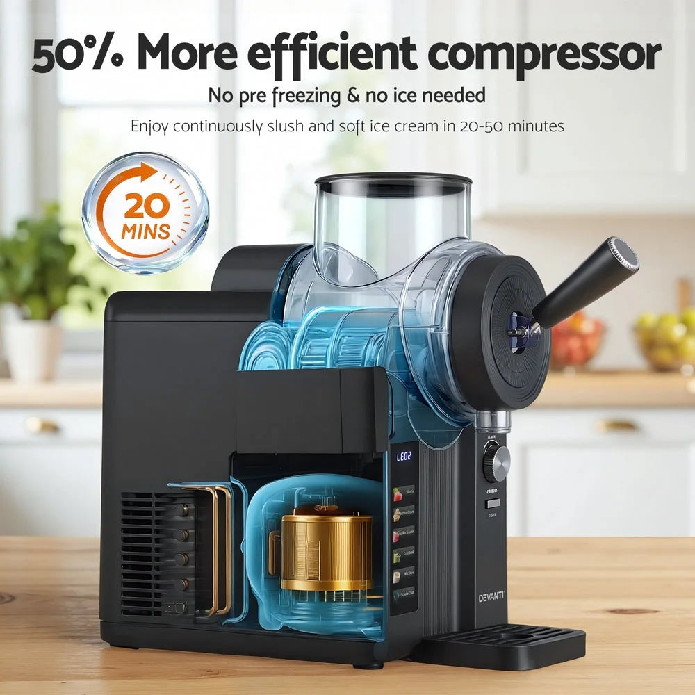 Deavnti 2L Slushie Machine Ice Cream Maker Frozen Smoothies