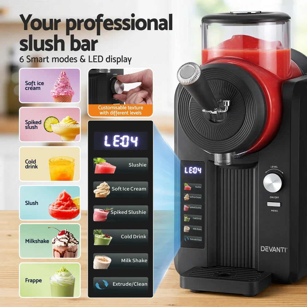 Deavnti 2L Slushie Machine Ice Cream Maker Frozen Smoothies