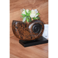 Decorative Hand-Carved Wooden Shell on Stand - Furniture