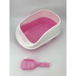 Deep Cat Toilet Litter Box Tray High Wall with Scoop