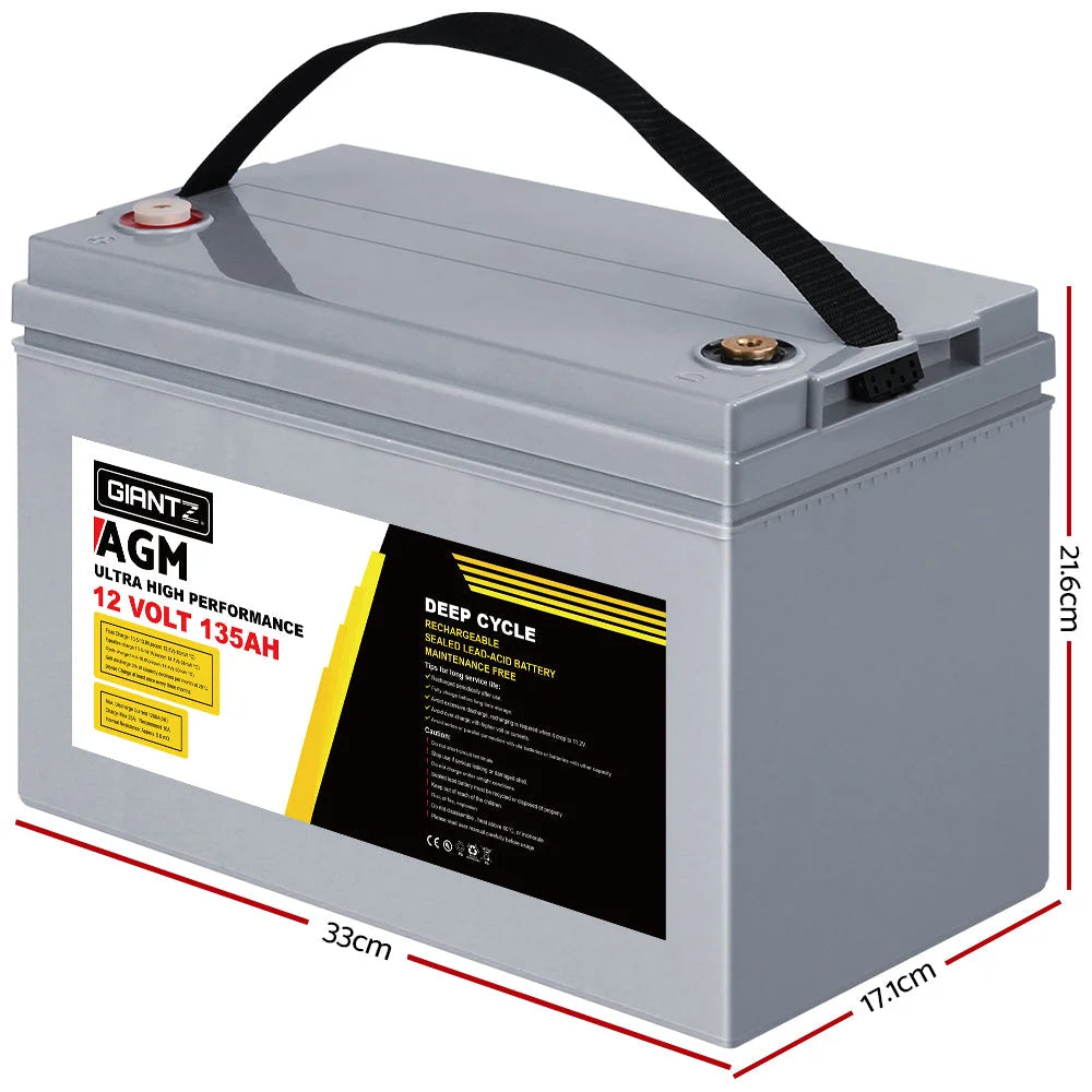 Deep cycle battery with product-specific shape and colour cues