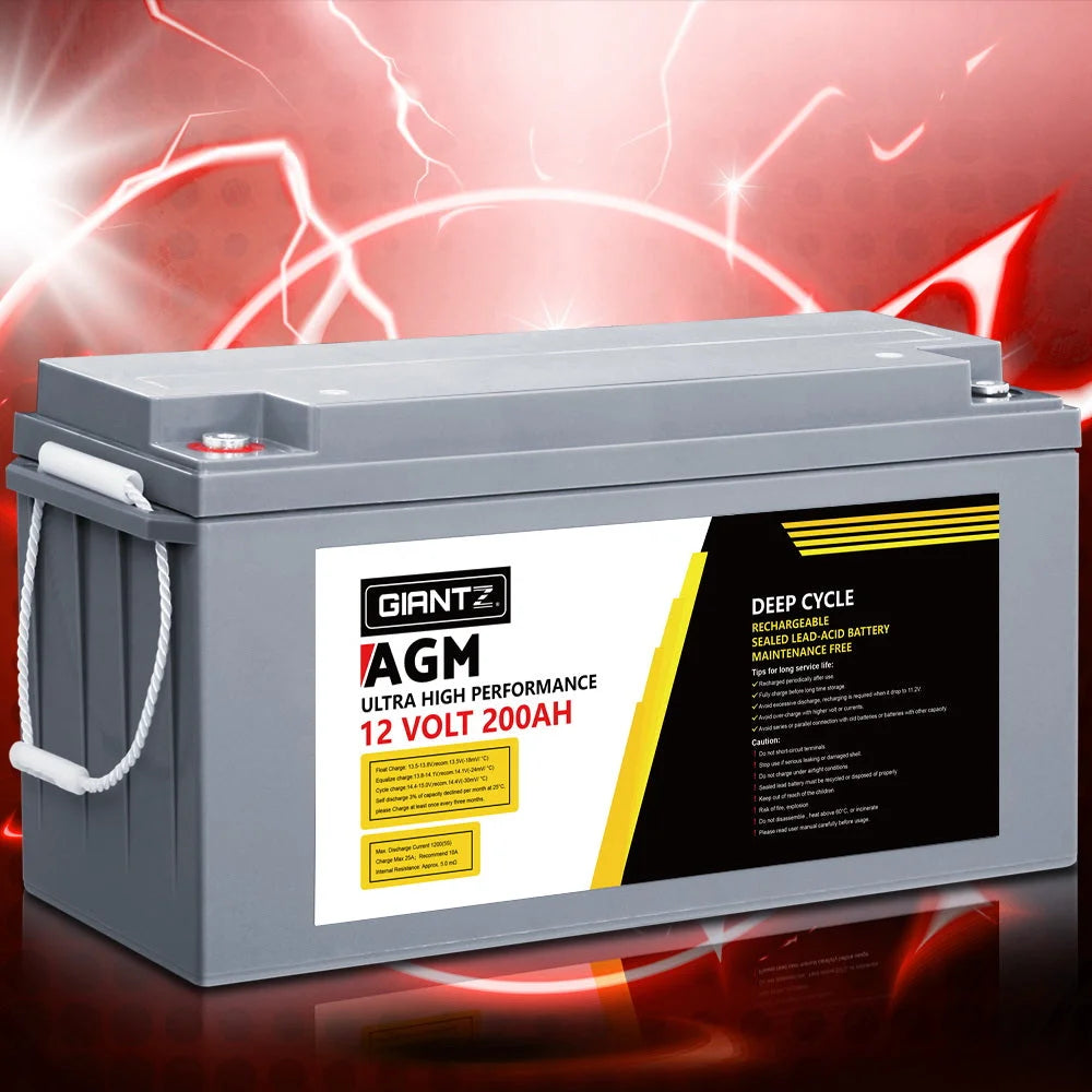 Deep Cycle Battery 200Ah 12V AGM Marine Sealed Power
