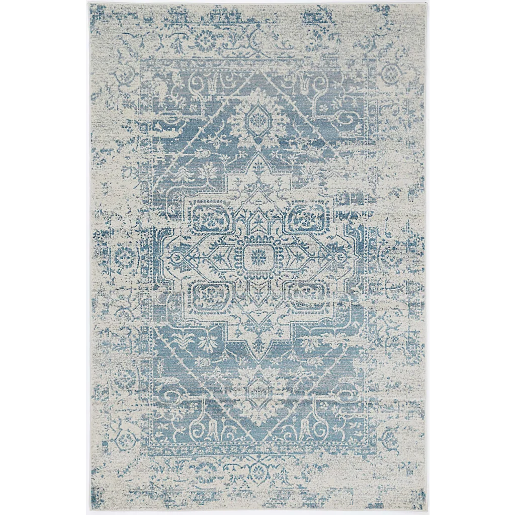 Delicate Audrey Ivory Blue Rug 240x330 - Home & Garden
