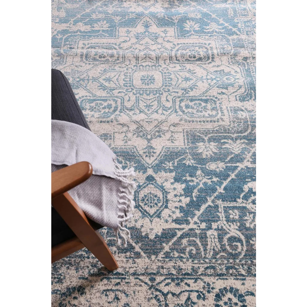 Delicate Audrey Ivory Blue Rug 300x400 - Home & Garden