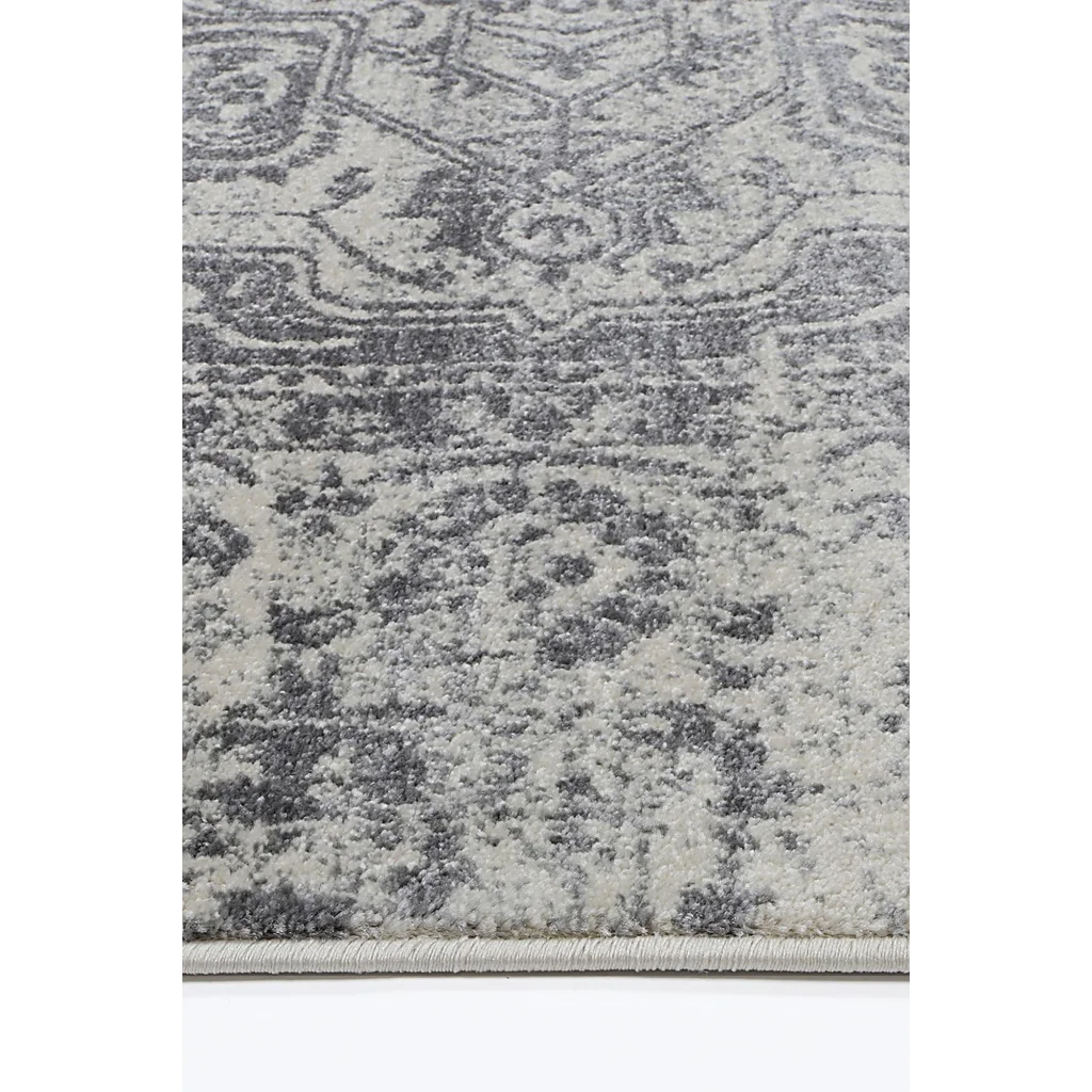 Delicate Audrey Ivory Grey Rug 160x230 - Home & Garden