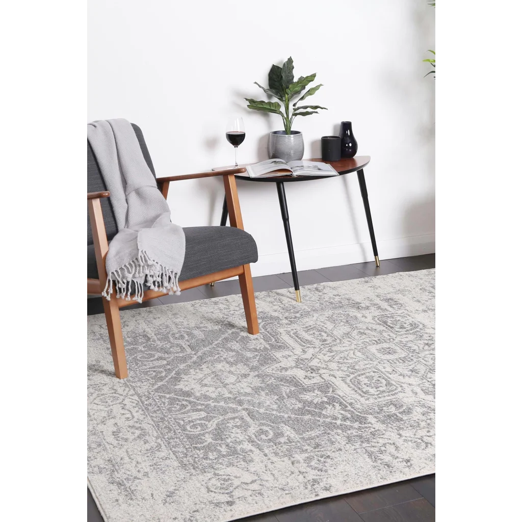 Delicate Audrey Ivory Grey Rug 300x400 - Home & Garden