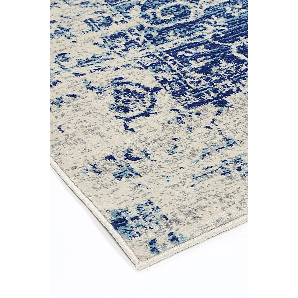 Delicate Audrey Ivory Navy Rug 300x400 - Home & Garden