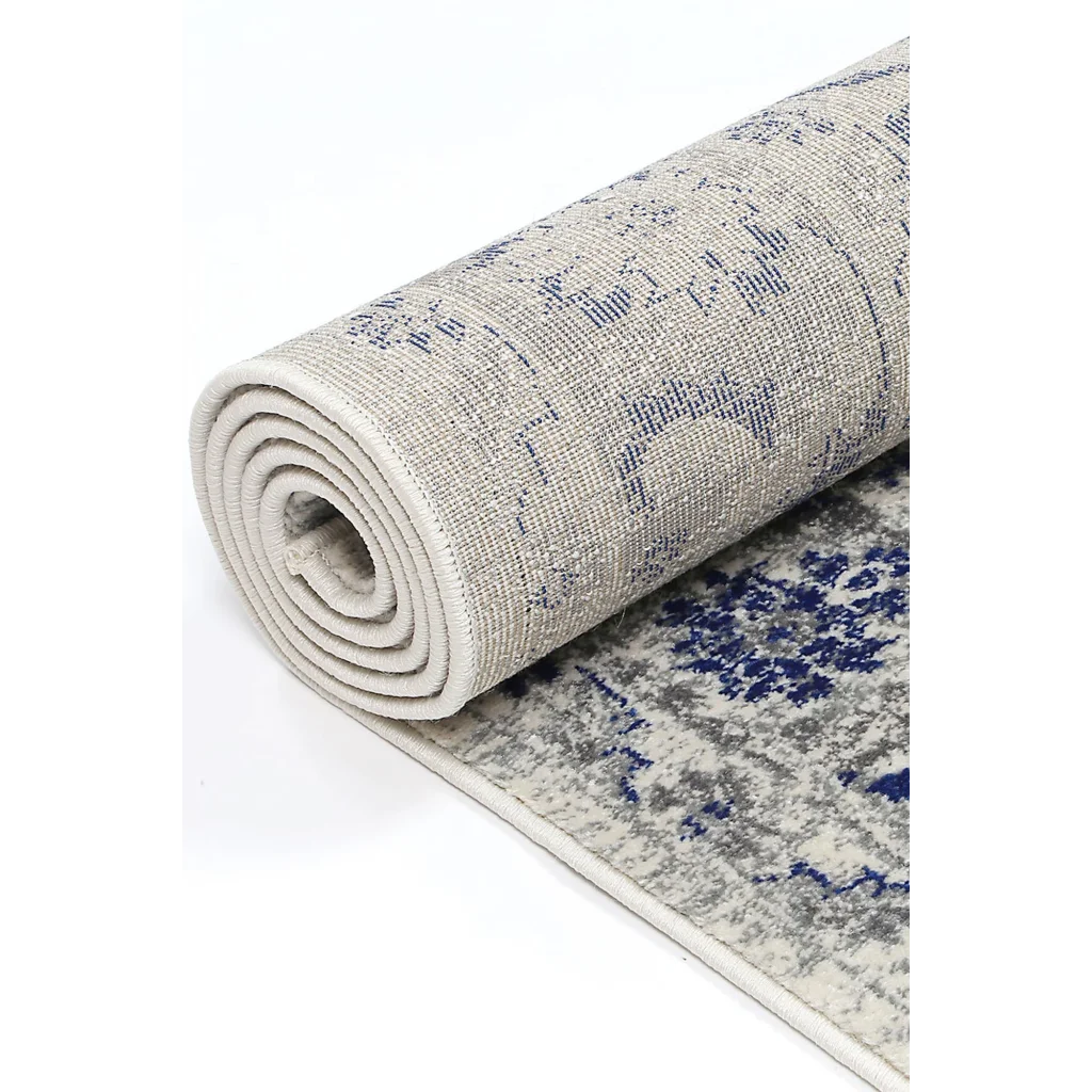 Delicate Cassandra Blue Ivory Rug 160x230 - Home & Garden