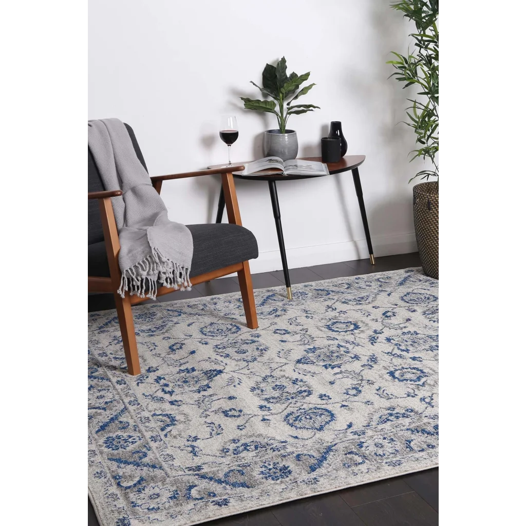 Delicate Cassandra Blue Ivory Rug 240x330 - Home & Garden