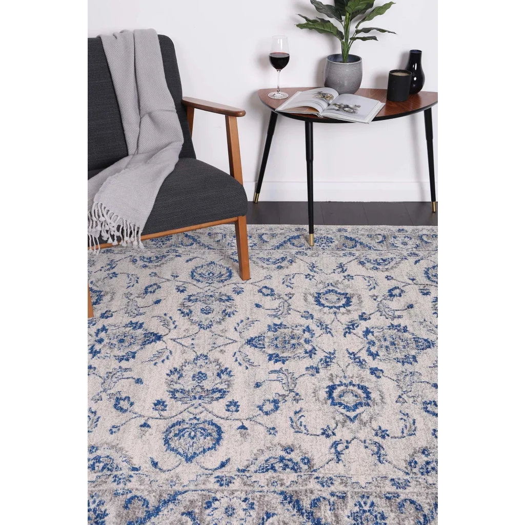 Delicate Cassandra Blue Ivory Rug 240x330 - Home & Garden