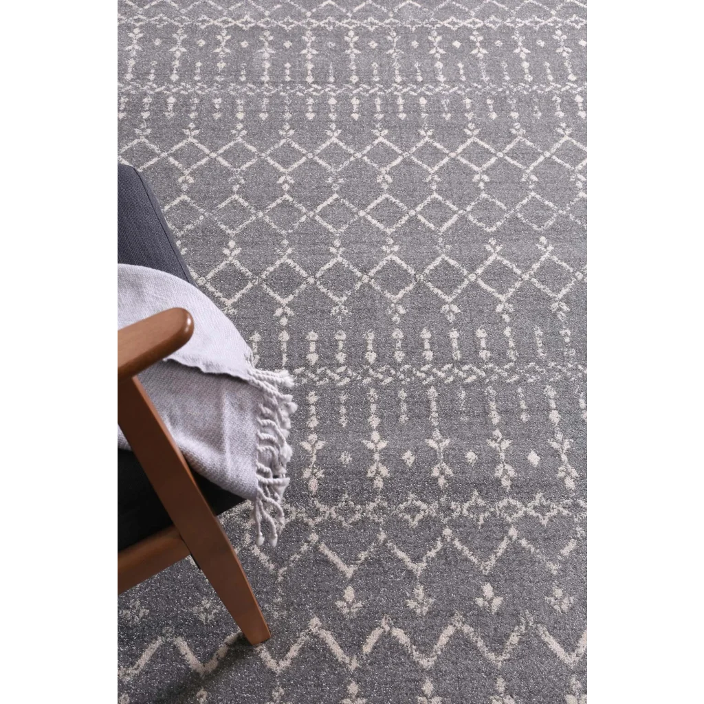 Delicate Cassiday Grey Ivory Rug 160x230 - Home & Garden