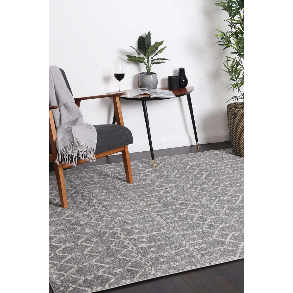 Delicate Cassiday Grey Ivory Rug 240x330 - Home & Garden