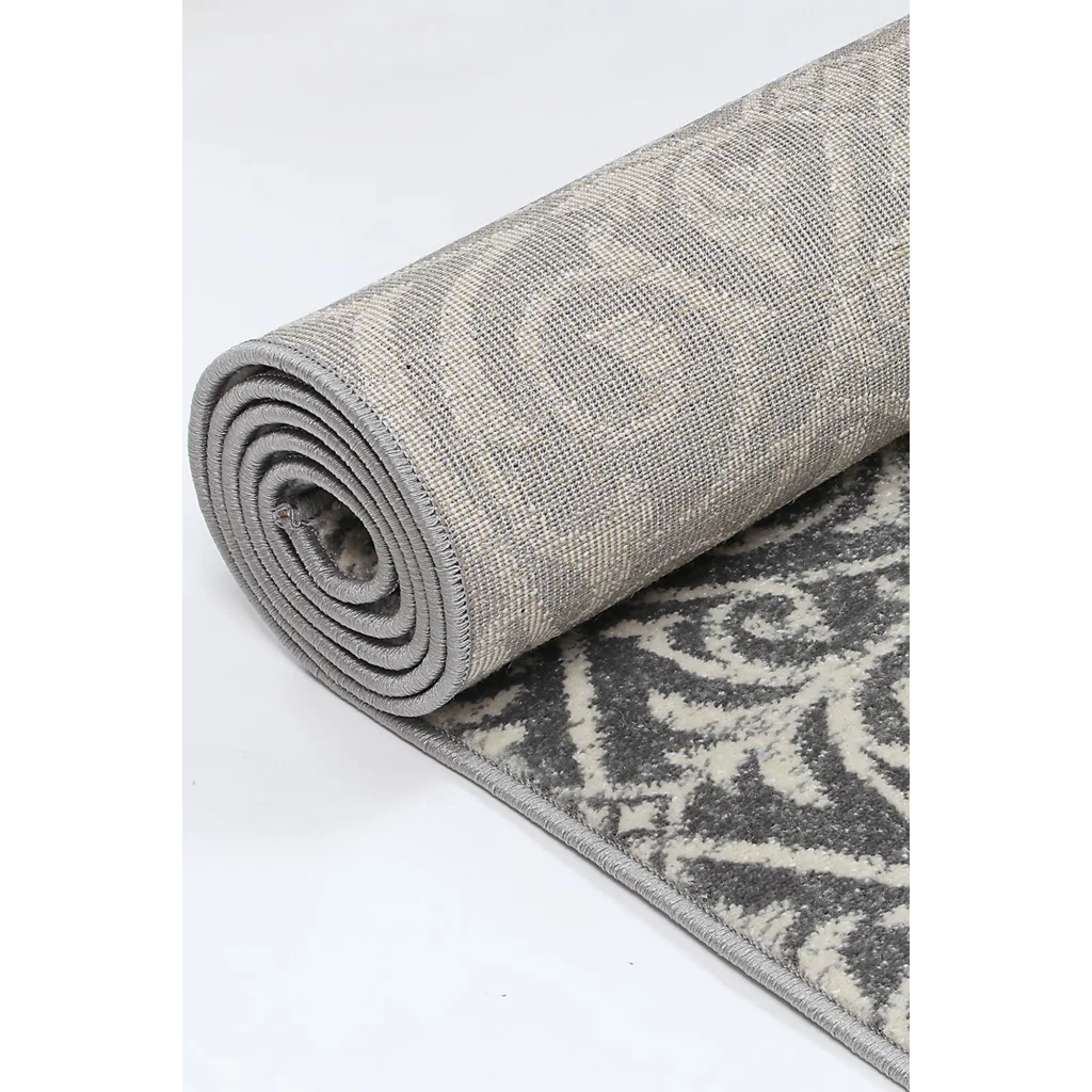 Delicate Katherine Grey Ivory Rug 160x230 - Home & Garden
