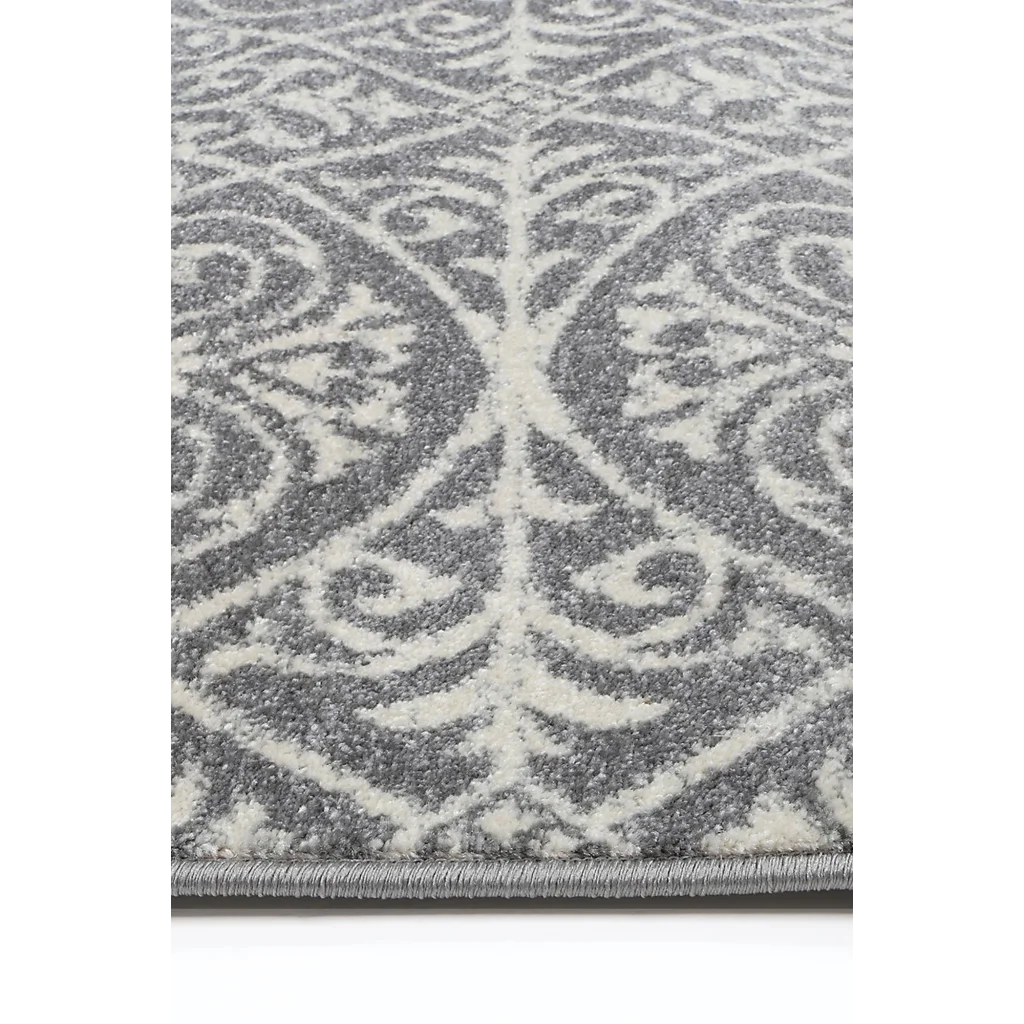 Delicate Katherine Grey Ivory Rug 200x290 - Home & Garden
